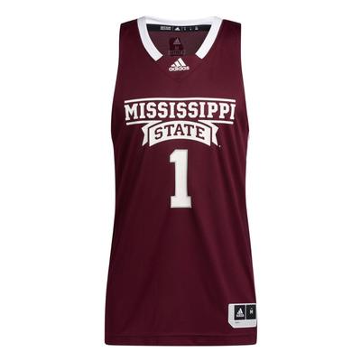 Men's adidas Dak Prescott Maroon Mississippi State Bulldogs Alumni Replica  Football Jersey